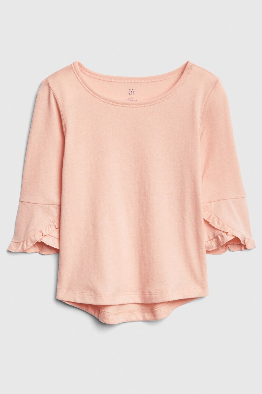 Remera Manga Larga Toddler Niña Candlestick Coral