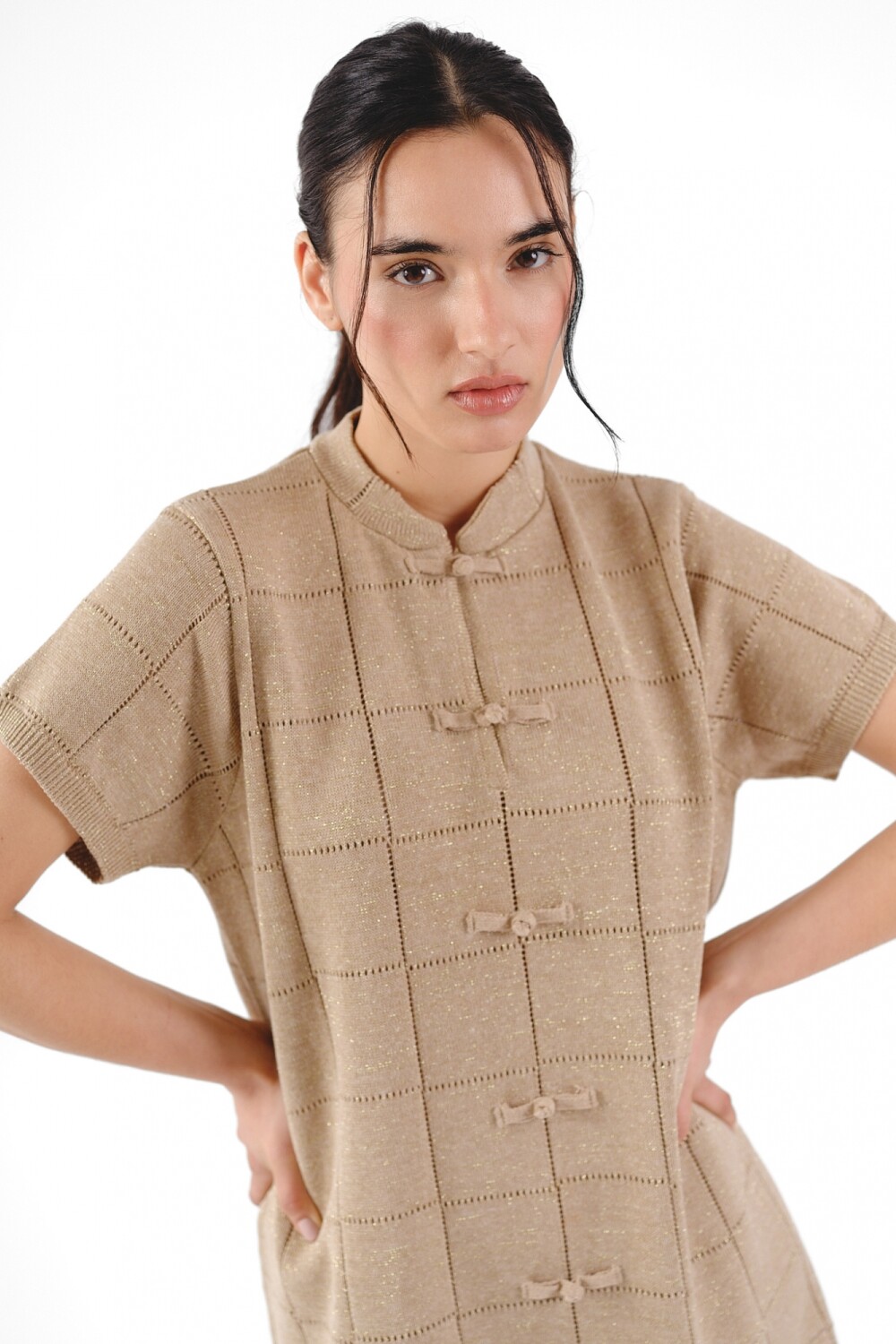 Vestido Gajo Beige