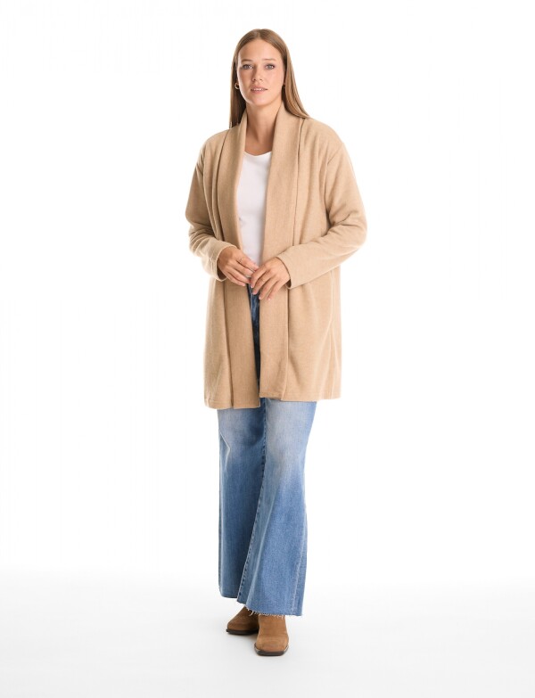Cardigan Abierto Soft BEIGE OSCURO