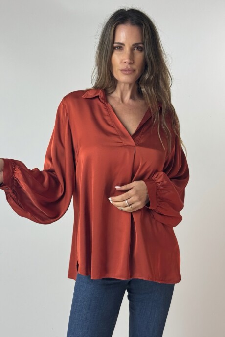 BLUSA GINA Ladrillo