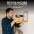 Taladro Percutor Atornillador Inalámbrico + 2 Baterías + Acc Color Amarillo Negro
