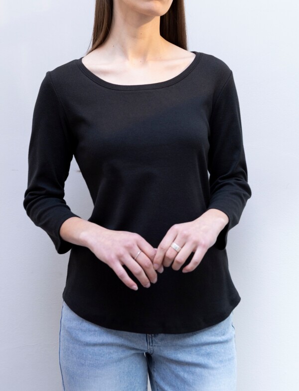 Remera Algodon Basica NEGRO