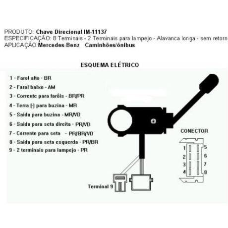 LLAVE BAJO VOLANTE - LLAVE SEÑALERO LUZ BOCINA MB MARILIA LLAVE BAJO VOLANTE - LLAVE SEÑALERO LUZ BOCINA MB MARILIA