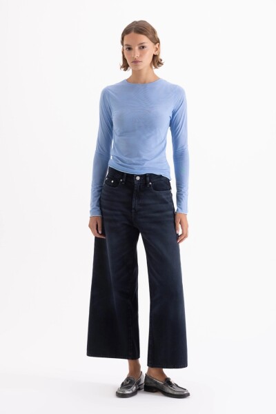 JEANS WIDE X BLUE BLACK Azul