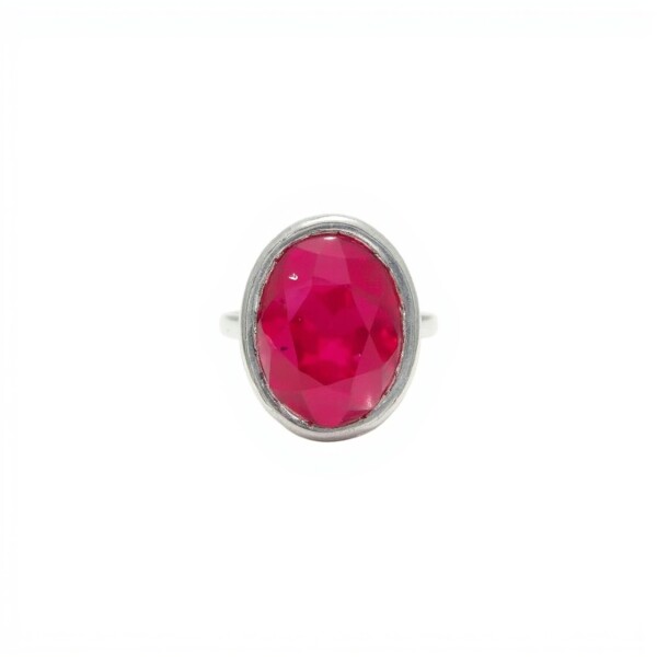 Anillo Rojo-Plata 925-Con Rubí-AN4508 conpiedra