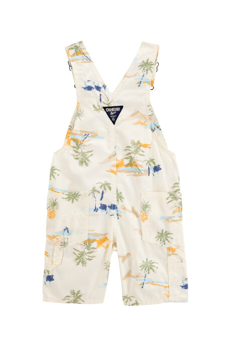 Enterito corto de algodón, diseño tropical Enterito corto de algodón, diseño tropical