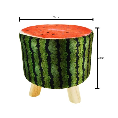 Taburete con patas de madera diseño sandía Taburete con patas de madera diseño sandía
