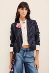 SACO STRIPES CROP Azul