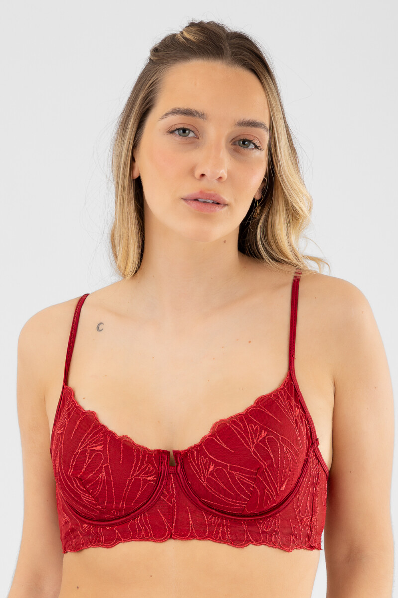 Soutien con aro amapola Rojo