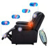 Sofá Sillón 2 Cuerpos Reclinable Masajeador Electrico Living Color Variante Marron