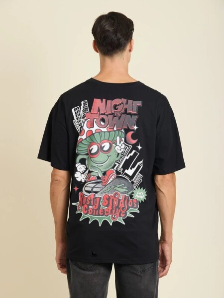 T-SHIRT RUSTY FUNGI NEGRO