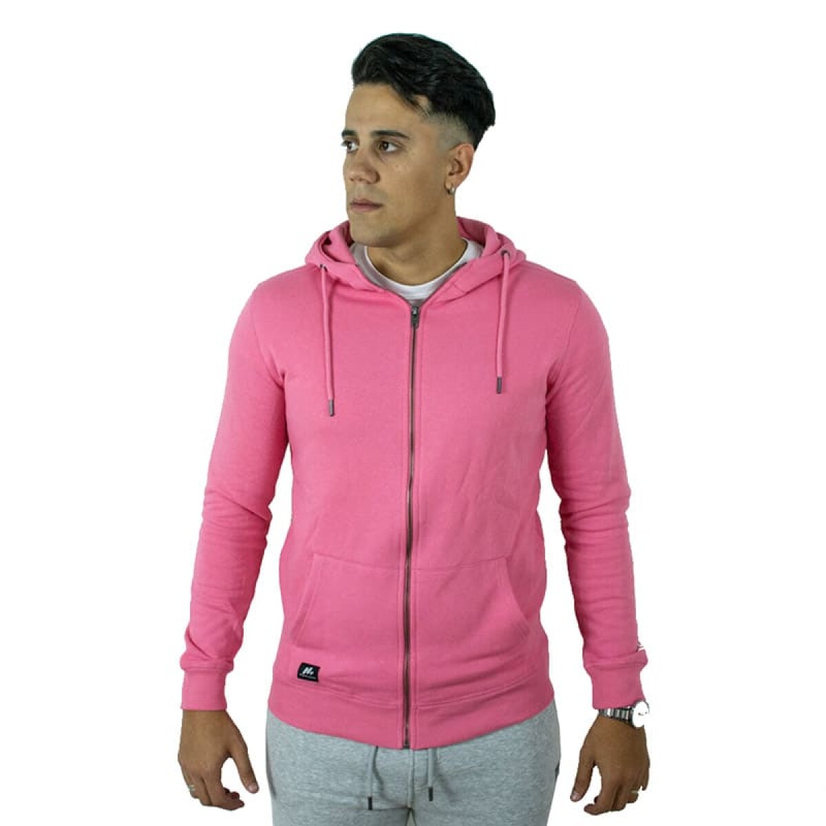 Campera N+ con Capucha Flows de Hombre - 18638 - Rosado 