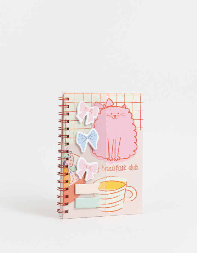 Anotadores Cuadernos y Memos Animalito Cuaderno A5 Con Set De Notas Autoadhesivas - Combinacion Multicolor
