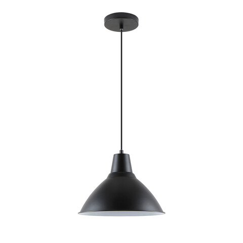 Lámpara colgante cónico campana metal negro Ø30cm IX9021