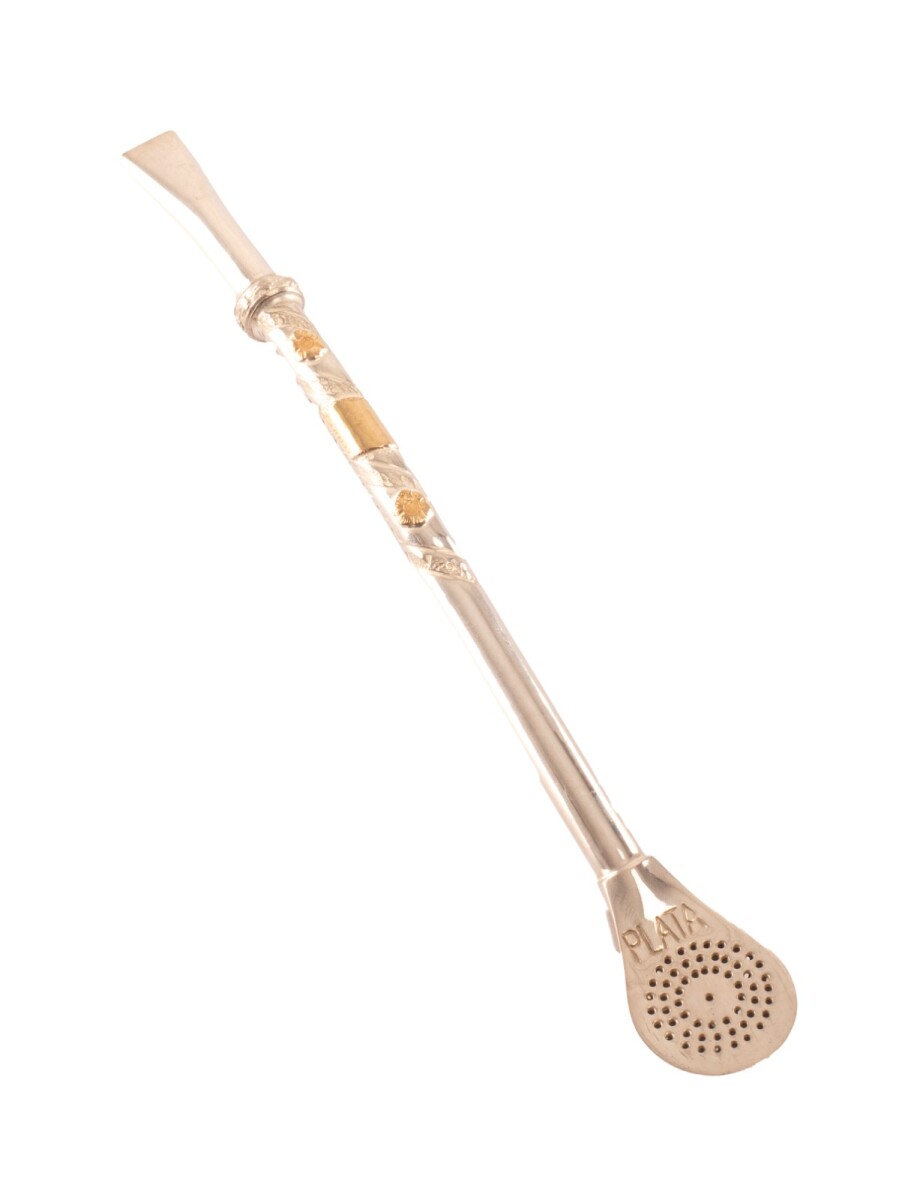 Bombilla De Plata y Oro - S15 