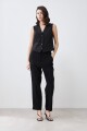 Pantalón recto sastrero negro