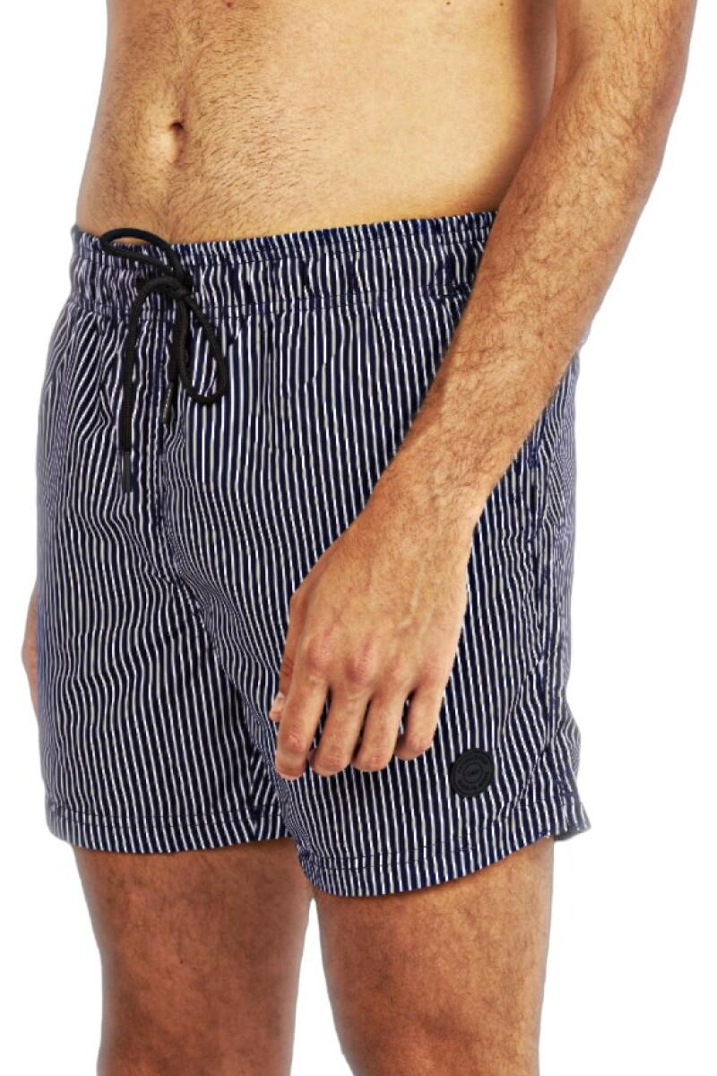 SHORT DE BAÑO MEL LINES AZUL