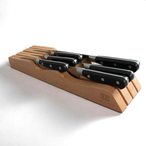 Juego Cuchillo profesionales con base de madera Volf - Goldensea Juego Cuchillo profesionales con base de madera Volf - Goldensea