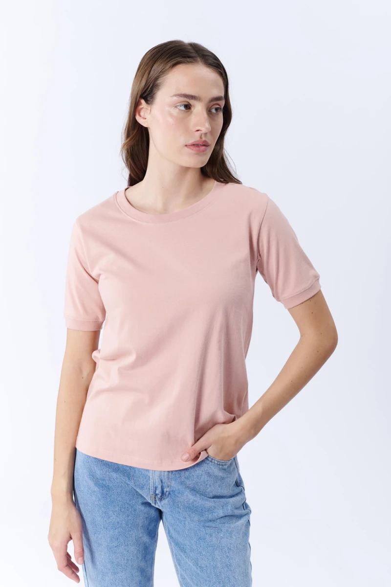 Remera manga corta básica - Rosa 