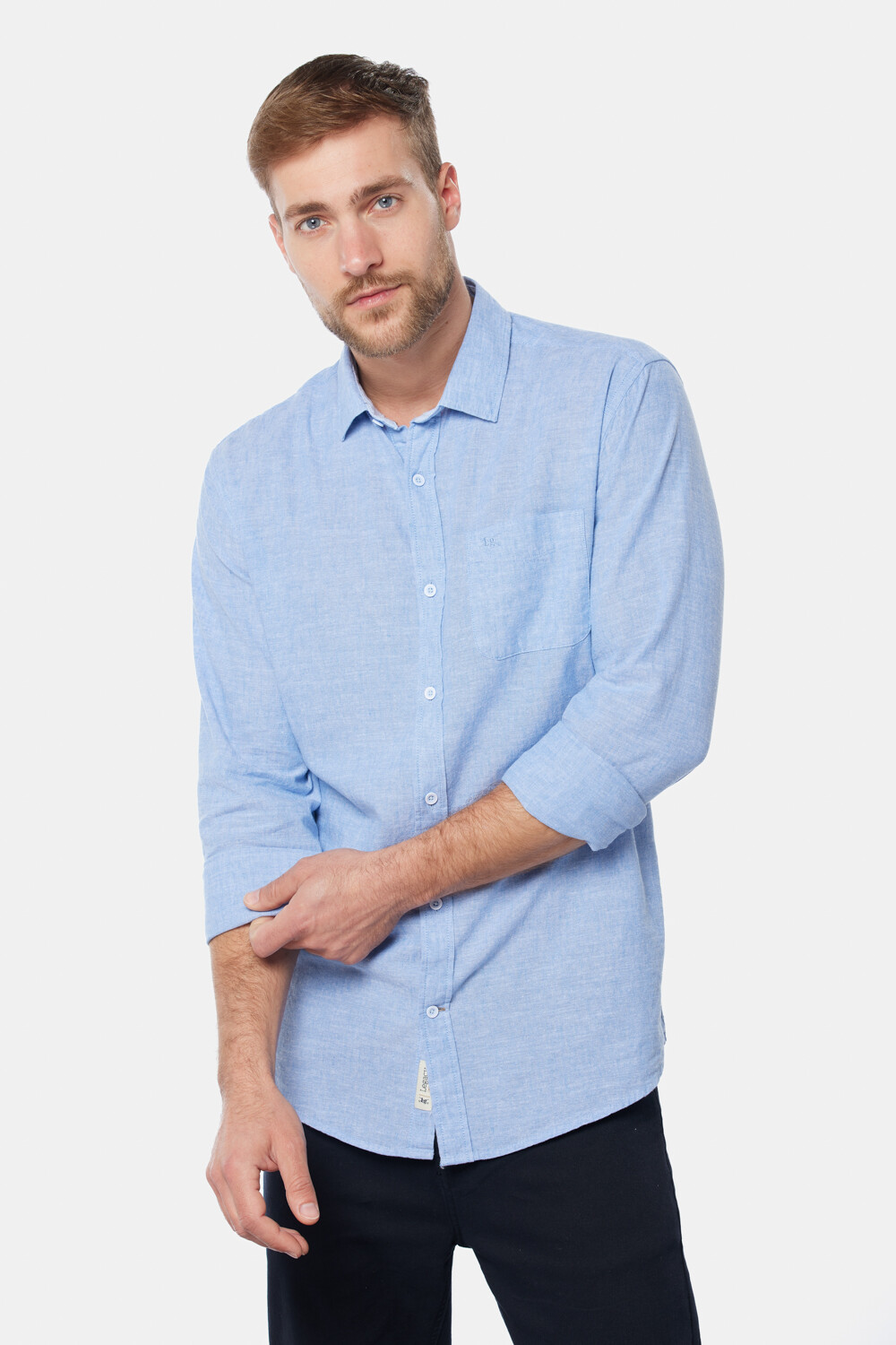 CAMISA DE LINO Azul