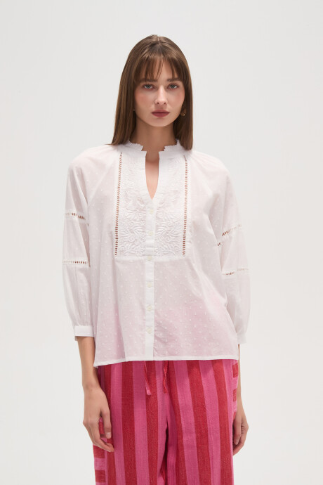 Blusa Shetland Blanco