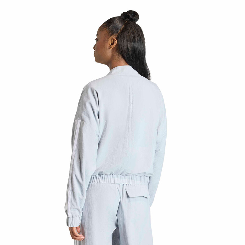 Campera de Mujer Adidas W 3S Wv Bomber Gris - Blanco
