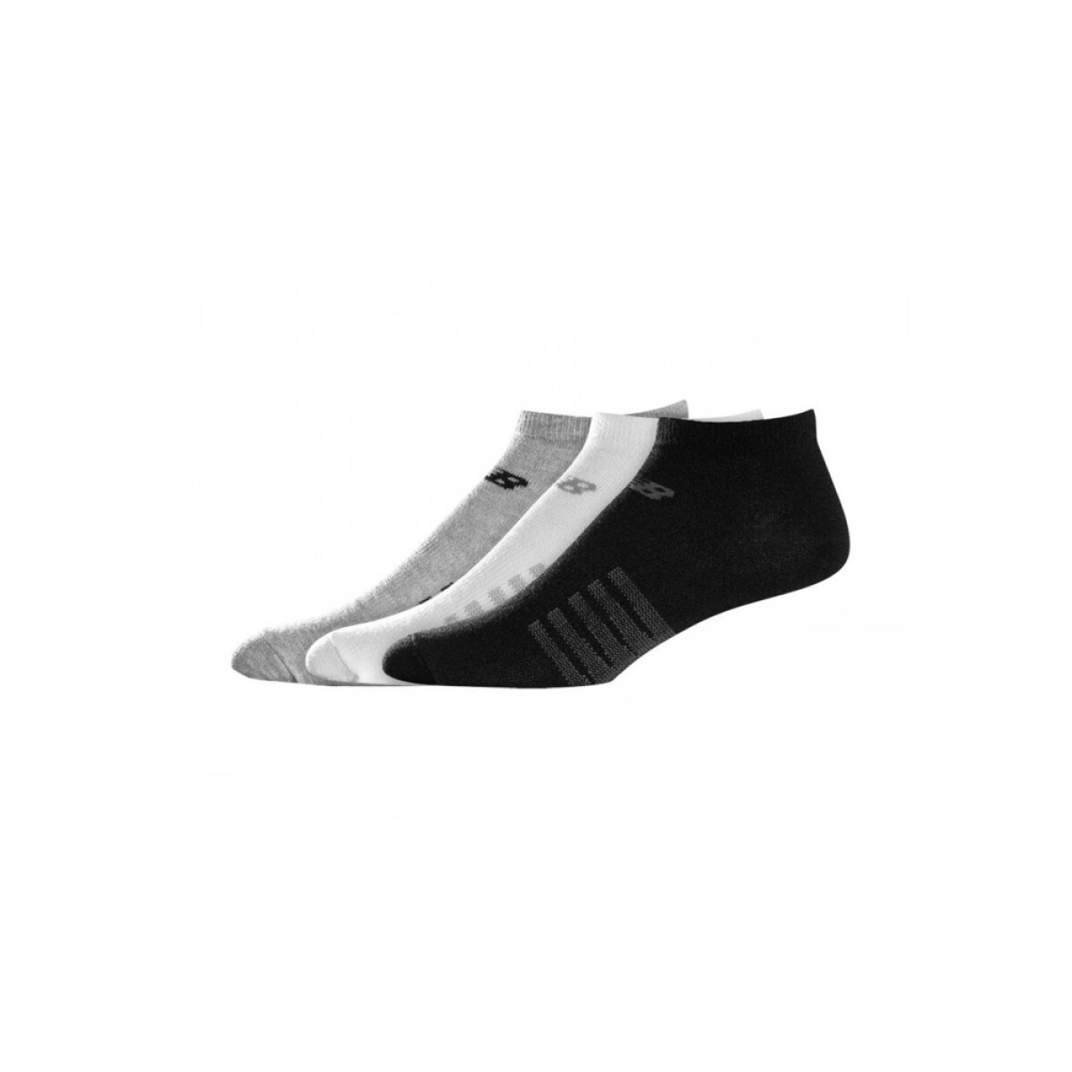 Medias New Balance Lifestyle No Show x3 - N032 AST - NEGRO/GRIS/BLANCO 