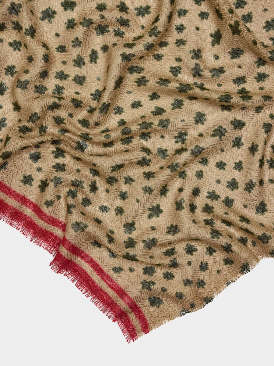 Pañuelo Estampado De Lana multicolor