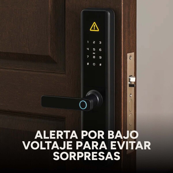 Cerradura Inteligente Biométrica Tuya Smart Electronica Wifi Color Negro