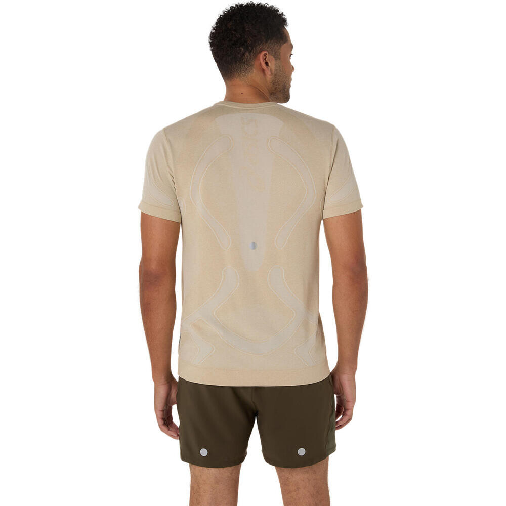 Polos Running Road Seamless SS Top Hombre Cream