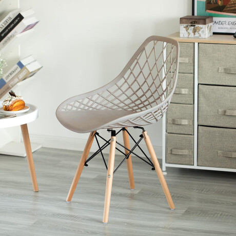 Silla Kaila Base En Madera Beige