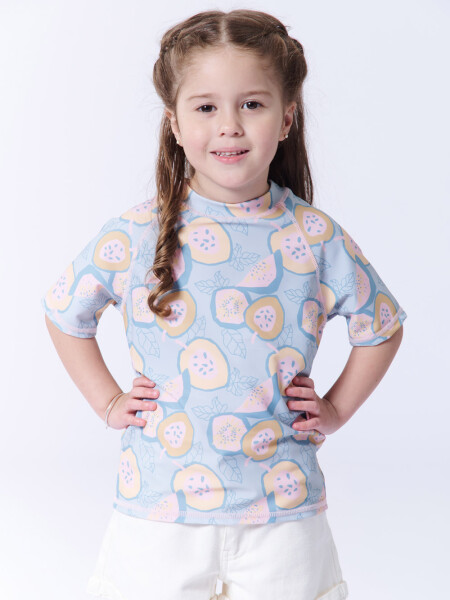 Remera manga corta uv estampa frutas Frutas Verde