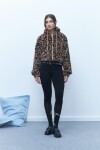 Chaqueta capucha teddy animal print