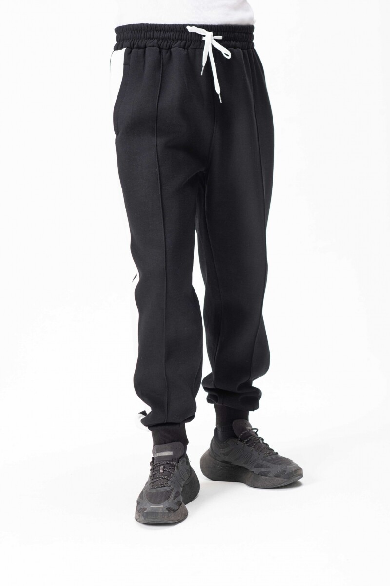 Pantalon Franja Negro