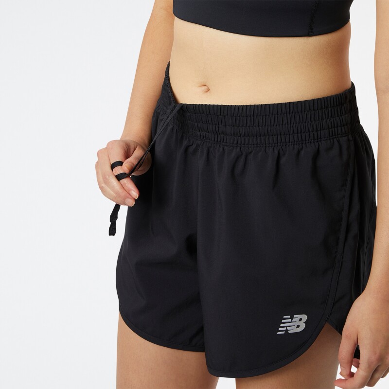Short New Balance de dama - 5 Inch - WS23228BK BLACK