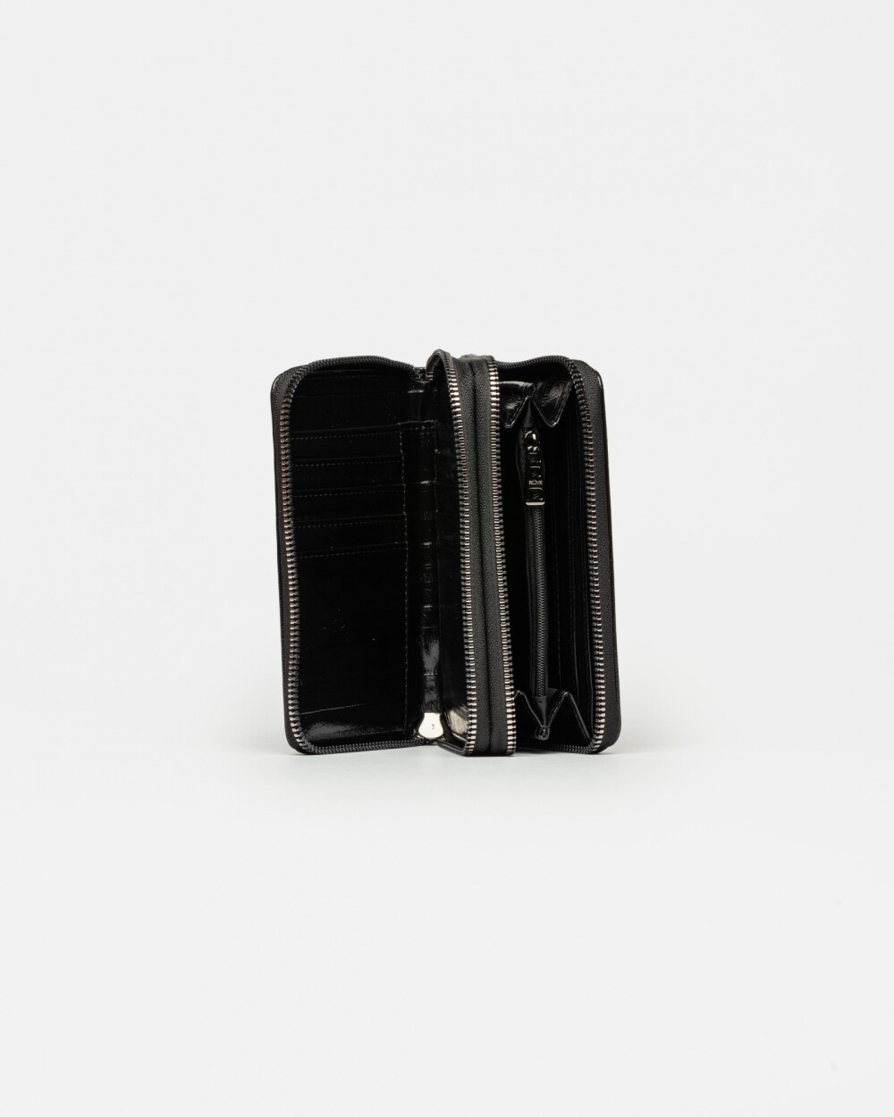 Billetera Penny en efecto cuero Negro