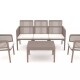 Lizbon Lounge Set: Muebles de Resina UV Resistentes para Ambientes Exteriores 3+1+1 + Mesa Capuccino Lizbon Lounge Set: Muebles de Resina UV Resistentes para Ambientes Exteriores 3+1+1 + Mesa Capuccino