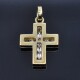 Cruz En Oro 18K amarillo Y brillantes 15 x 12 mm Cruz En Oro 18K amarillo Y brillantes 15 x 12 mm