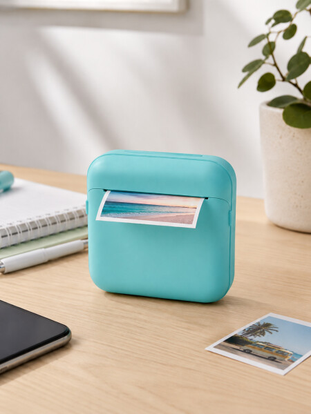 IMPRESORA MINI CELESTE