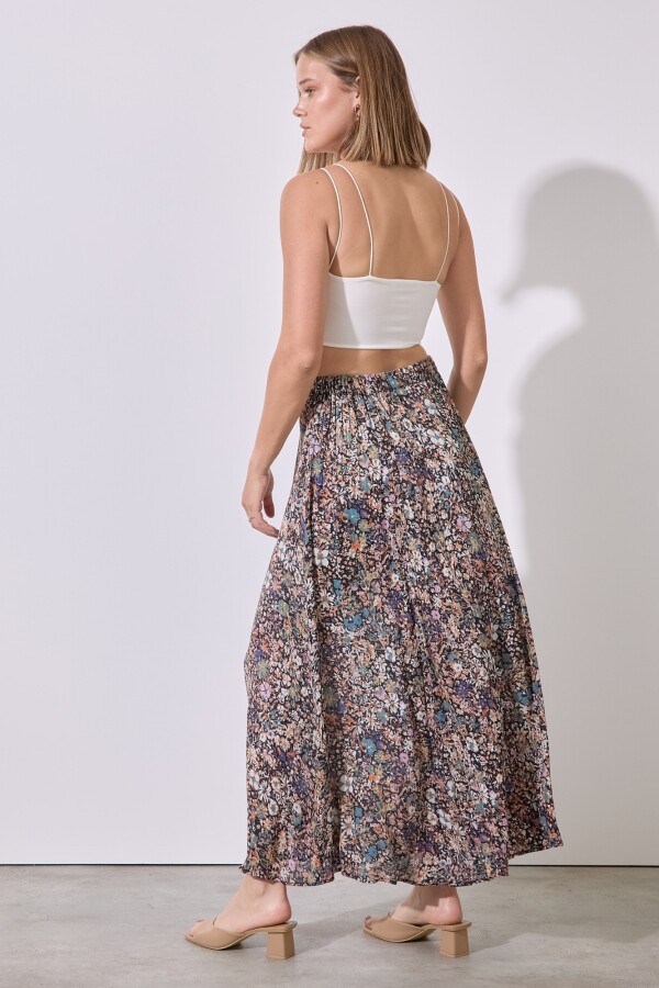 Falda Maxi Spring MULTI/NEGRO