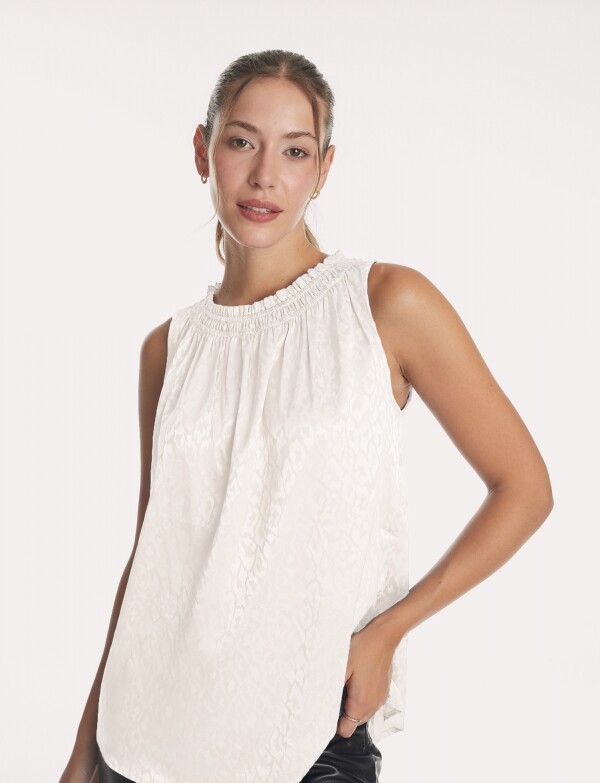 Blusa Satén BLANCO