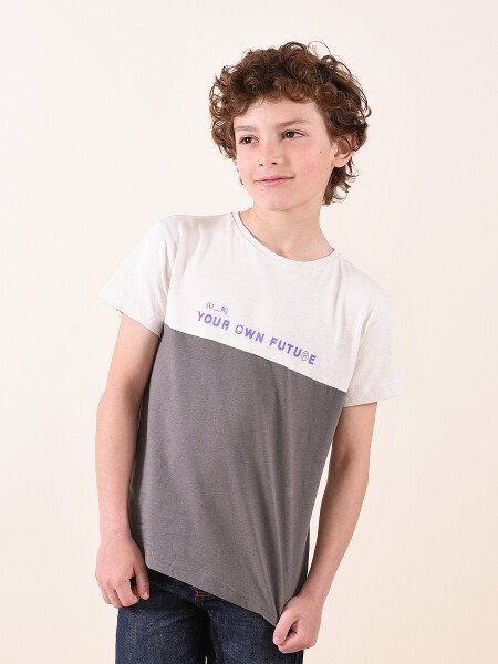 REMERA ALESSANDRO TEEN GRIS OSCURO