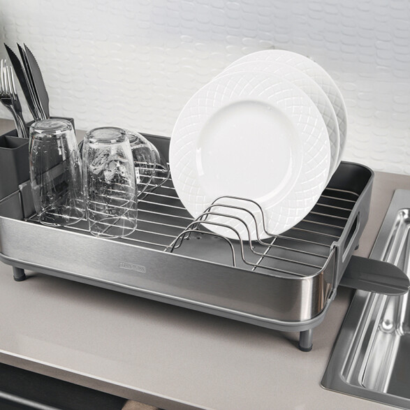 Escurridor para platos acero inox gris TF1614