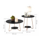 Set Mesa Ratona + Mesa Auxiliar Living Nordico Negro