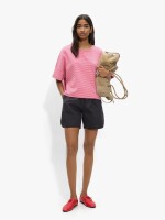 Camiseta De Algodón Con Rayas rosa
