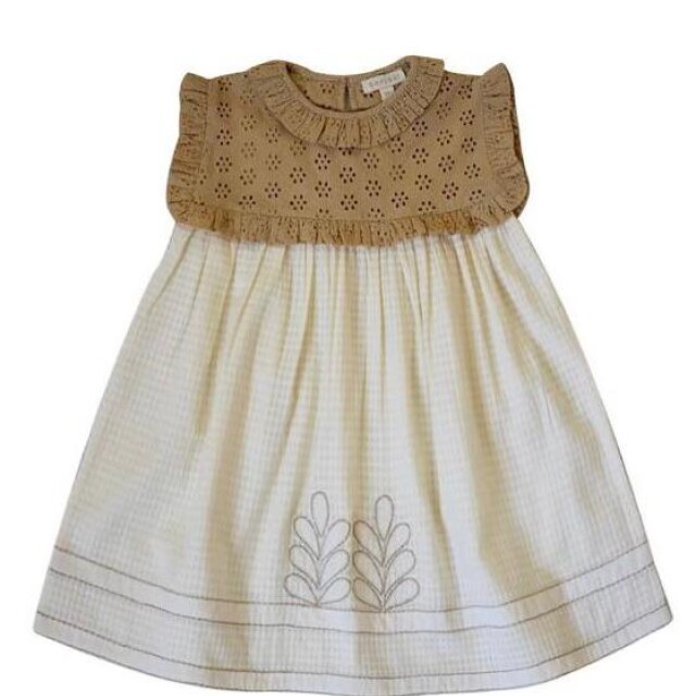 Vestido Broderie Ocre Vestido Broderie Ocre