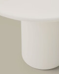 Mesa de centro Albanella de cemento con acabado blanco brillante Ø65 cm