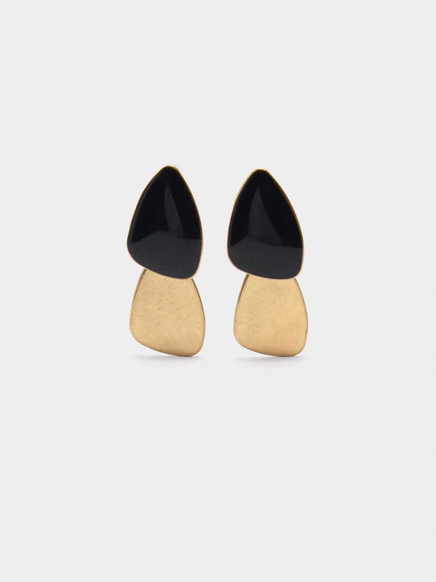 Pendientes Dorados - negro 