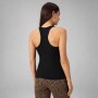 Bividi Modal Rib High Neck Built-In Bra Tank Mujer Black