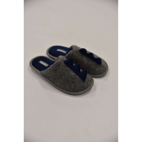 Pantufla dino Gris melange